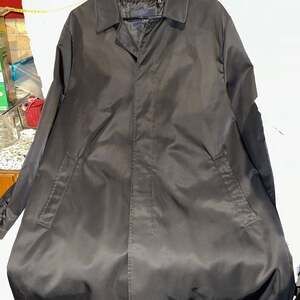 Drizzle Men's 44R Black Car Coat without Insulated Liner